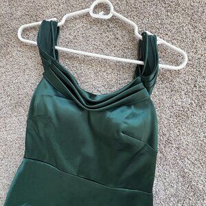 Jenny Yoo Satin 'Serena' dress - Emerald